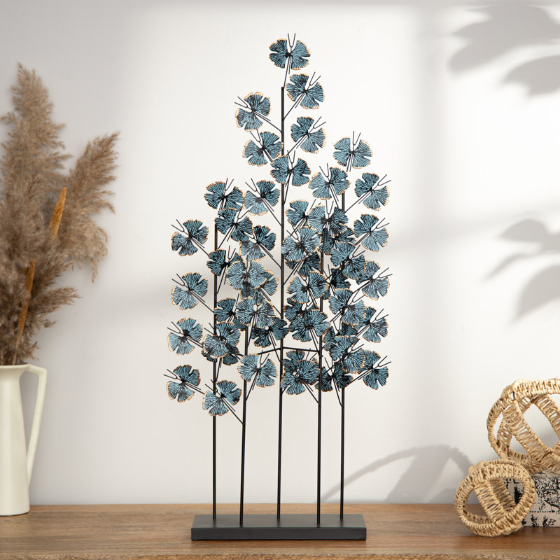Getuta Teal Metal Sculpture