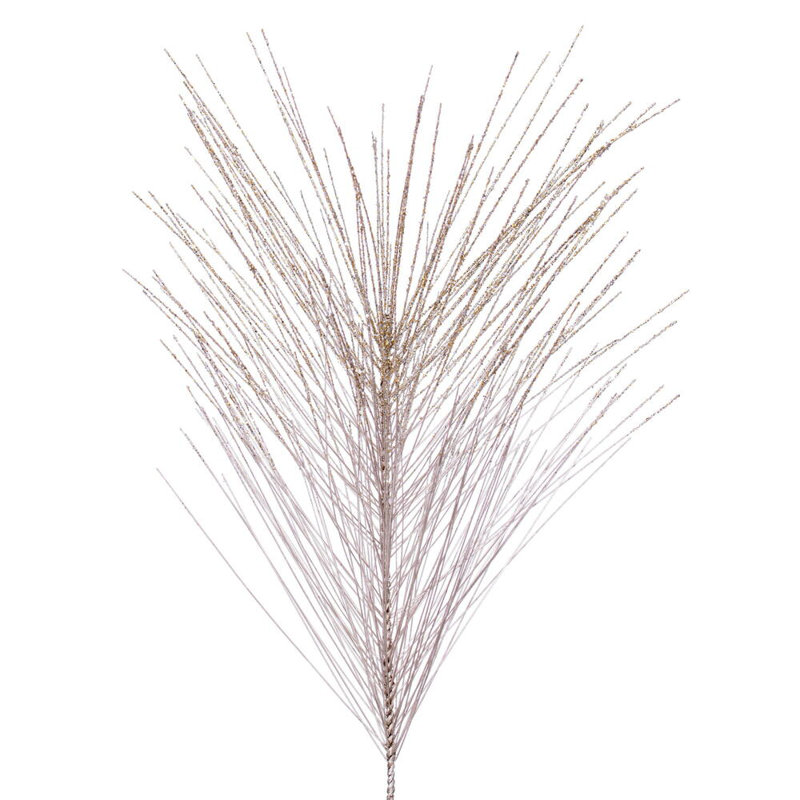 Guirlande Vickerman Comporte un feuillage de pin métallique., Beige