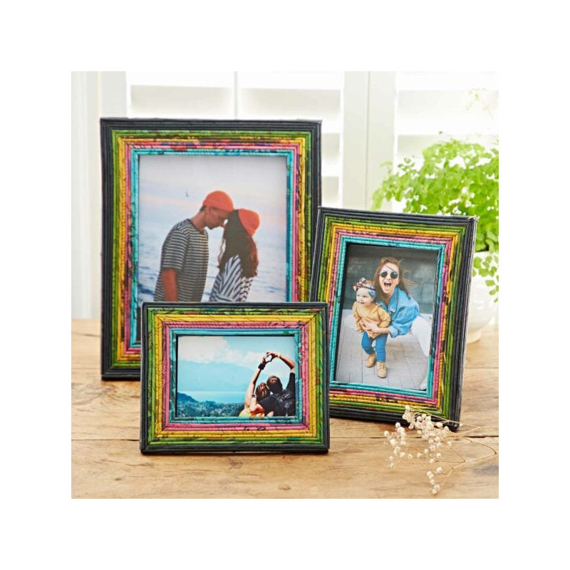 Paper Picture Frame, 12.7cm x 17.8cm, Black/Green/Yellow/Pink/Blue