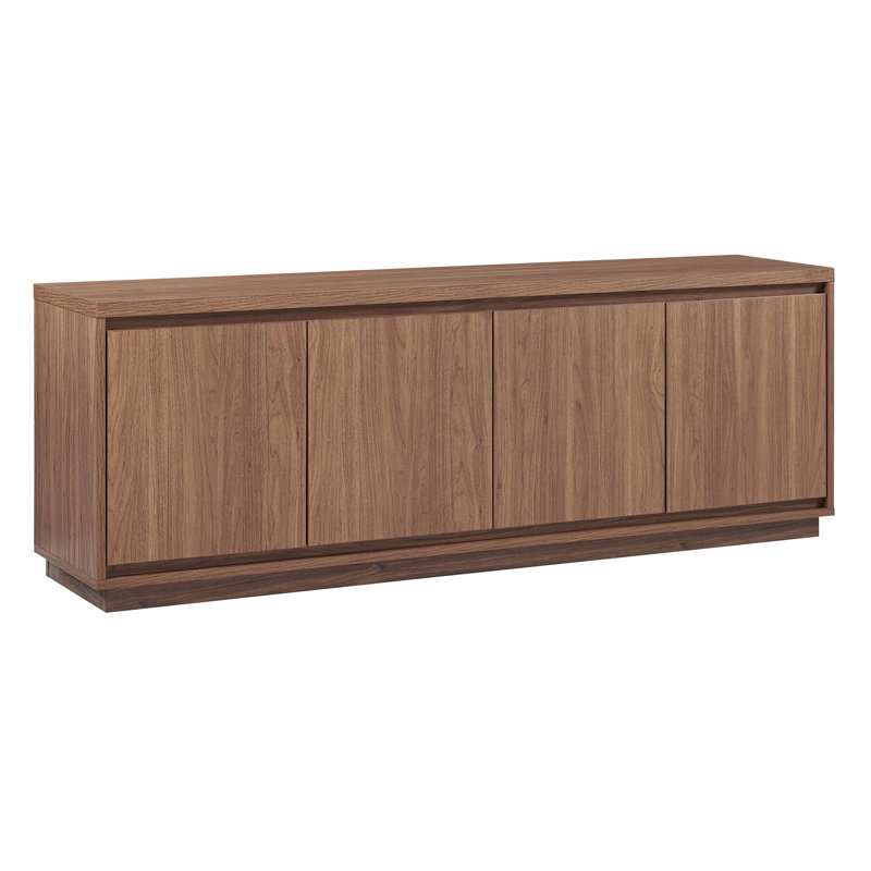 Presque Rectangular TV Stand for TV's up to 75" in Satin Walnut, Satin Walnut