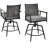 Jeilynn Metal Outdoor 25.5'' Counter Stool with Cushion