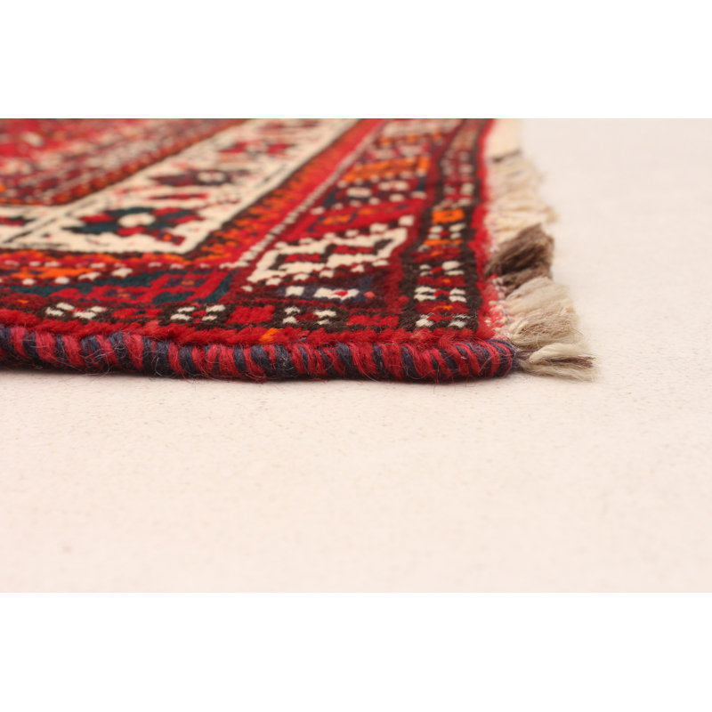 Tapis rouge rétro Evey 6 pi 11 po x 9 pi 8 po