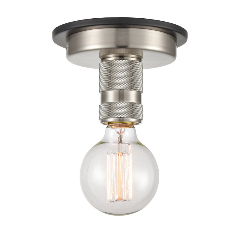 Yeager Flush Mount, Brushed Satin Nickel