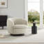 Fauteuil demi-tonneau pivotant rembourré Marcy-1472019656