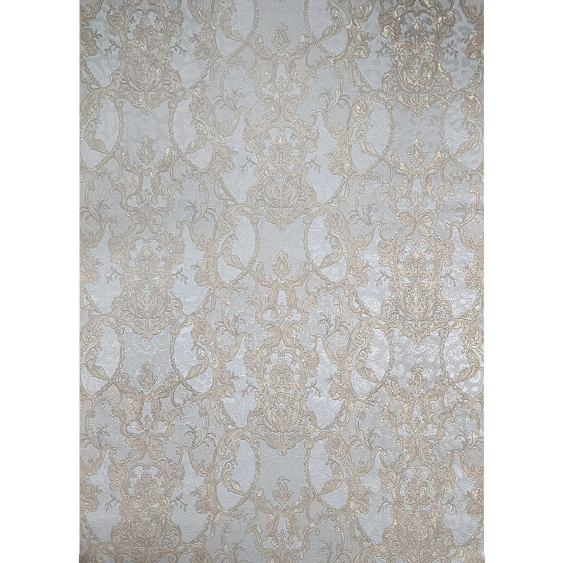 Papier peint damassé Philipp Argent