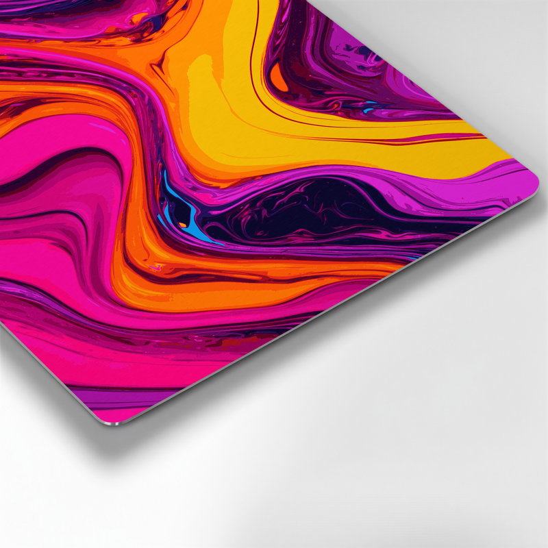 Art abstrait abstrait en métal rose 27, H 16 po x l 20 po