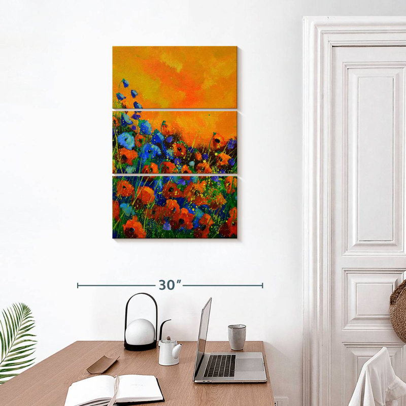 Harnek Sunset Poppies, 32" H x 20" W
