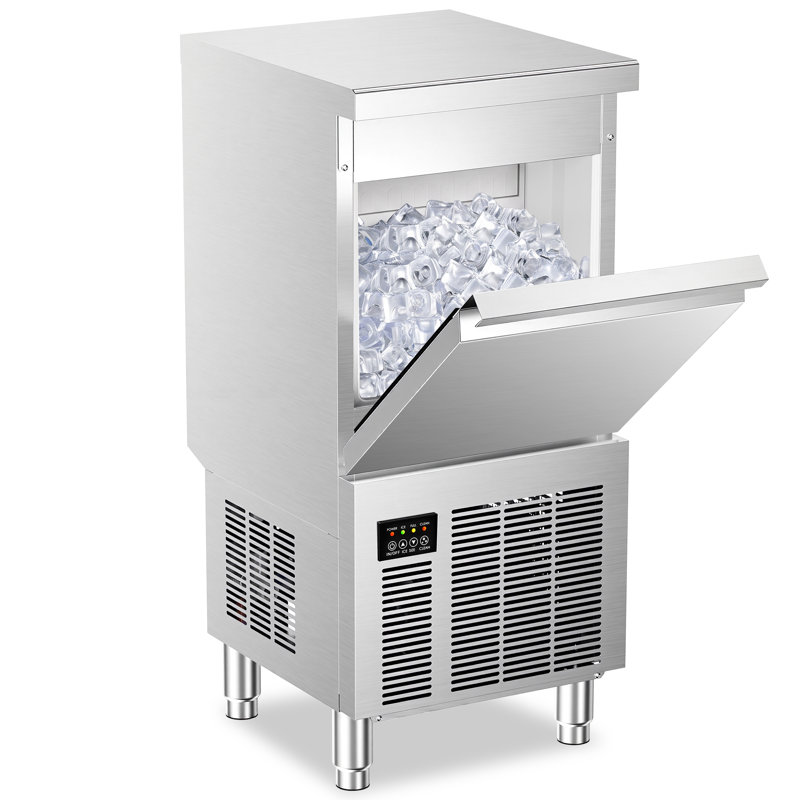 Chichef Ice Maker 75 lb. Daily Production Cube and Gourmet Clear Ice Freestanding Ice Maker