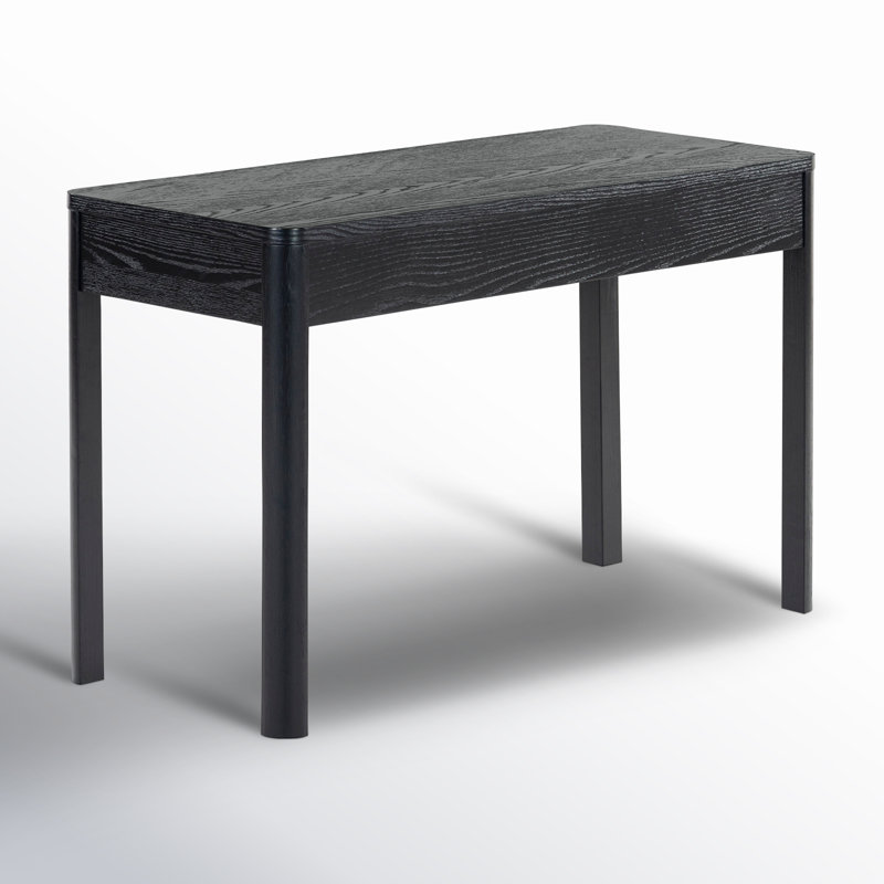 Gabrietta Solid + Manufactured Wood Writing Desk, Black