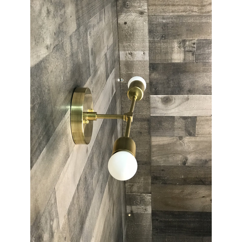 Capehart Armed Sconce, Raw Brass, 5" H x 20" W x 4.75" D