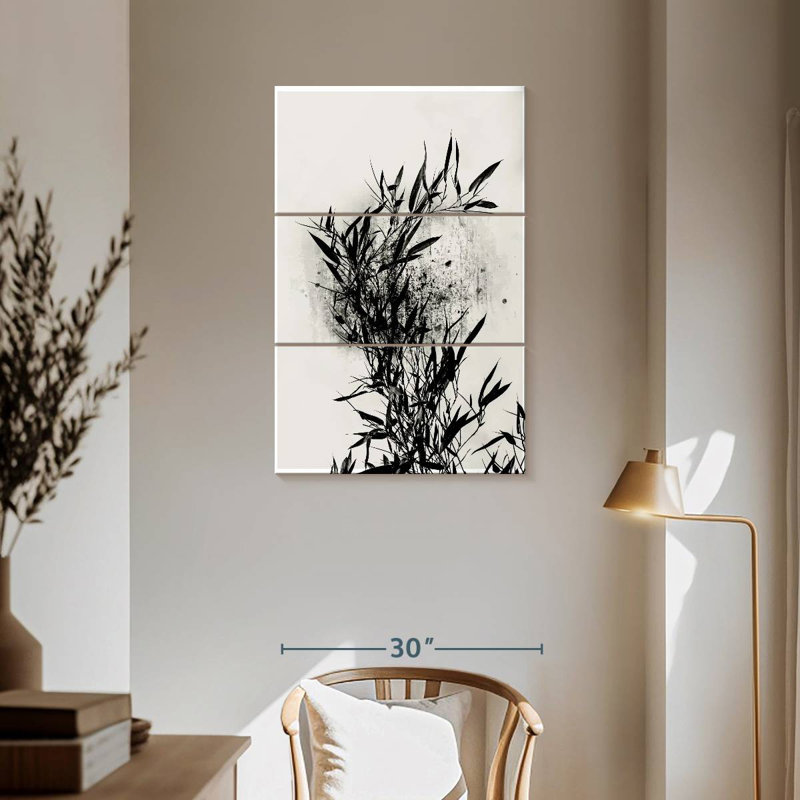 Orchidée noire Harnek, H 57 po x l 36 po