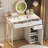 Luxurious Versatile Vanity Desk with Multiple Storage Options and Adjustable Lighting