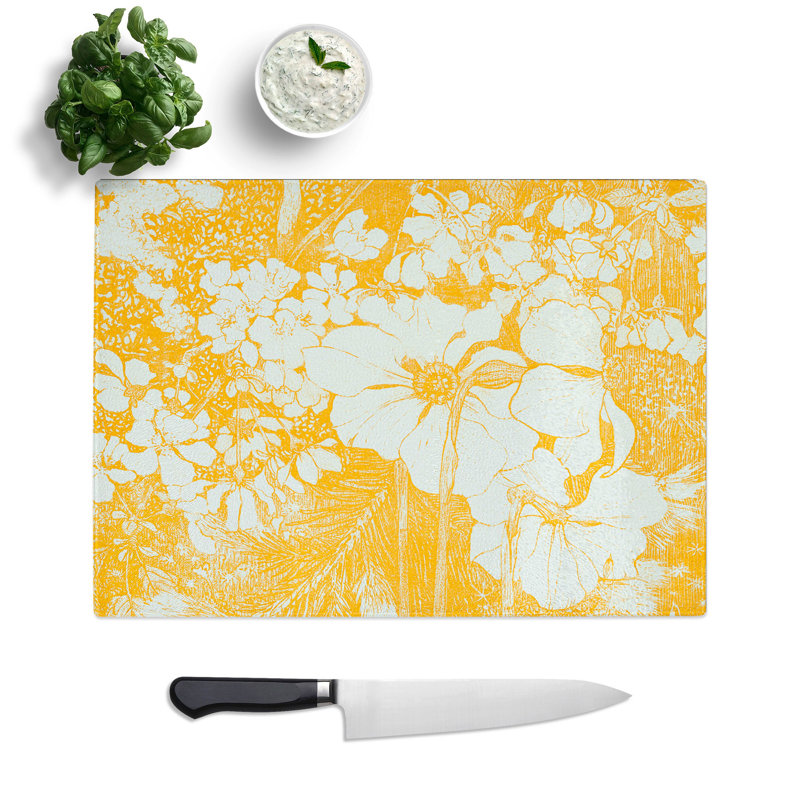 Spring Flowers by Theo Van Hoytema Chopping Board, 0.4cm H x 28.5cm W x 39cm L