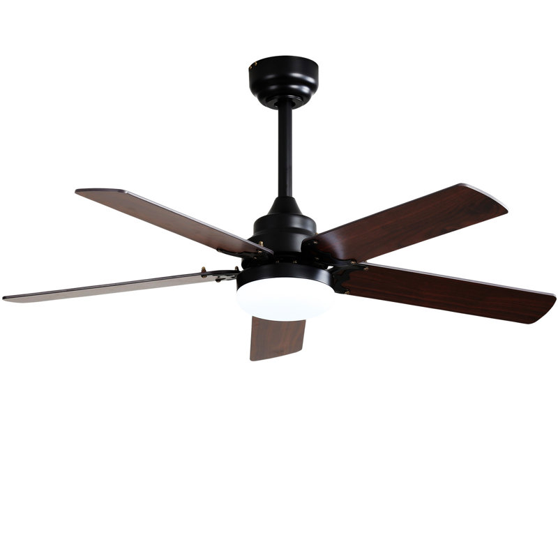 Ventilateur de plafond à profil bas de 42 pouces avec 5 pales et commande silencieuse réversible de moteur à courant continu avec lumière DEL