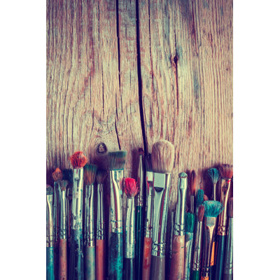Paintbrushes by ChamilleWhite - Wrapped Canvas Print