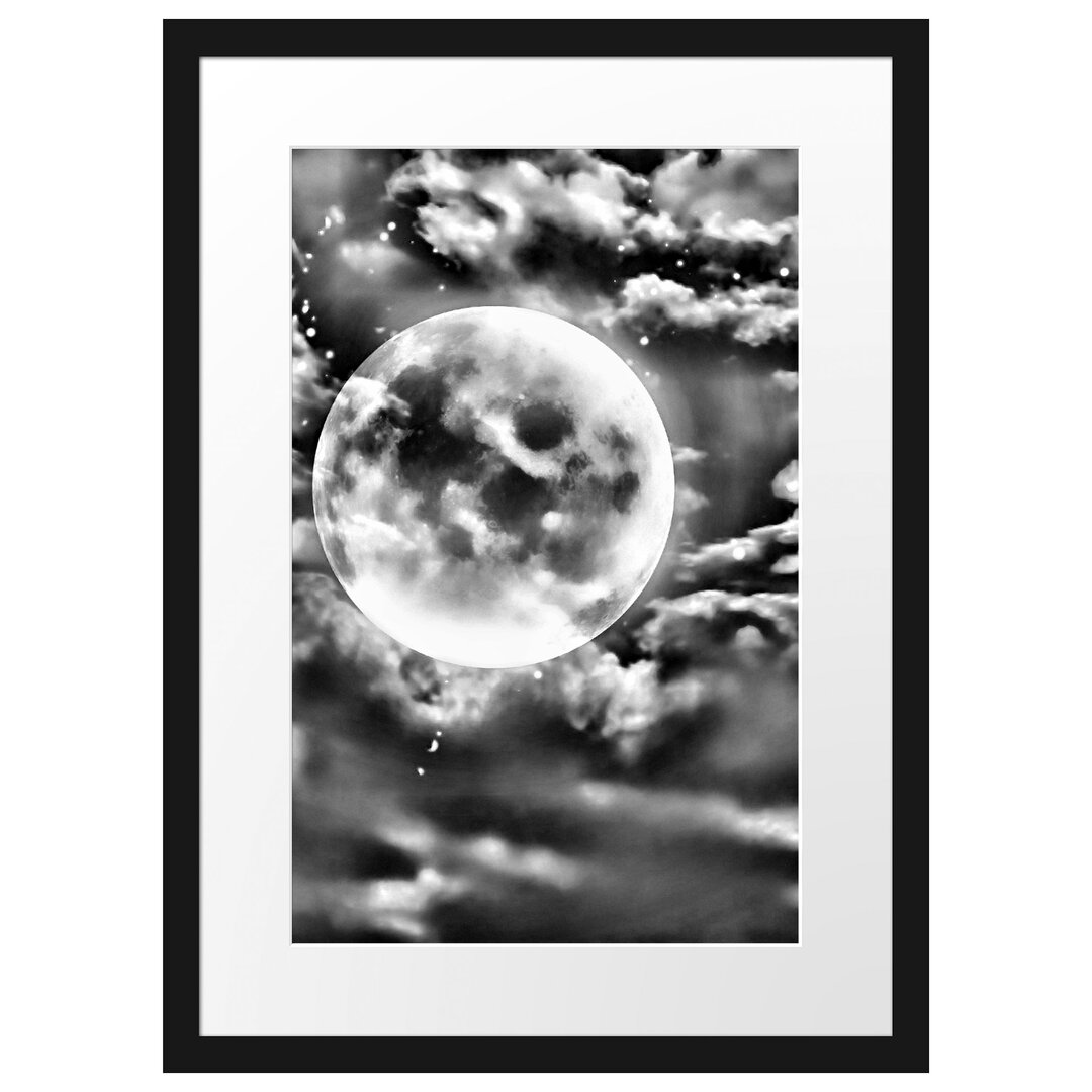 Gerahmtes Poster Vollmond