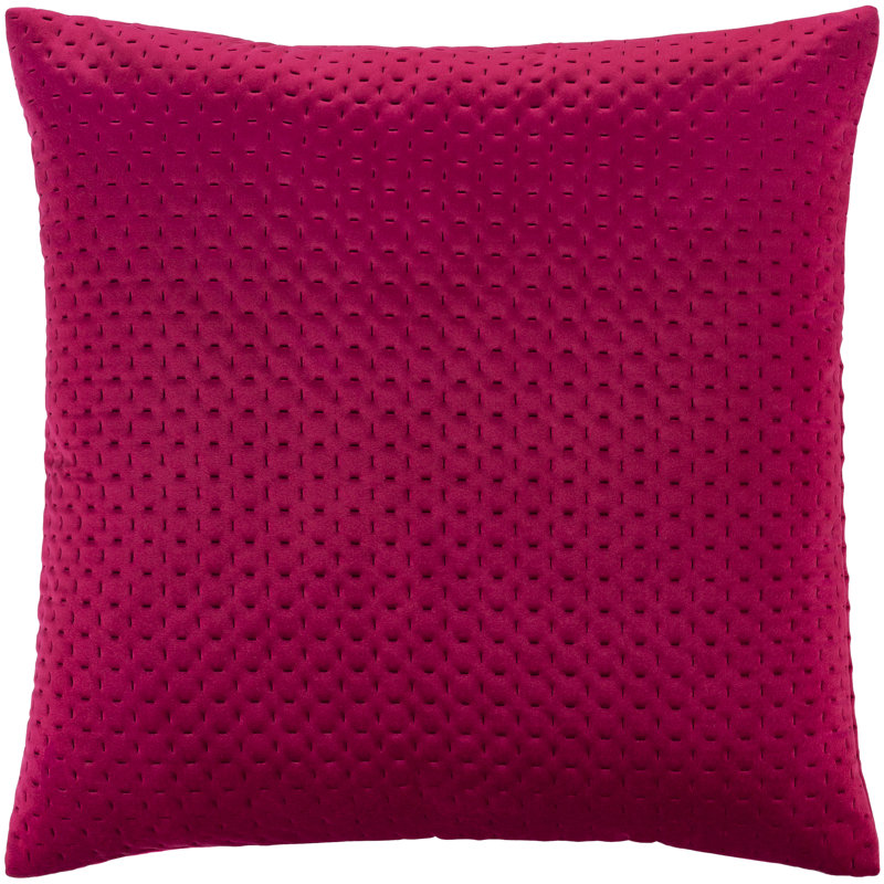 Jocques Velvet Reversible Pillow Cover, 22" x 22", Fuchsia