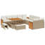 289cm Wide Patio Sofa with Cushions