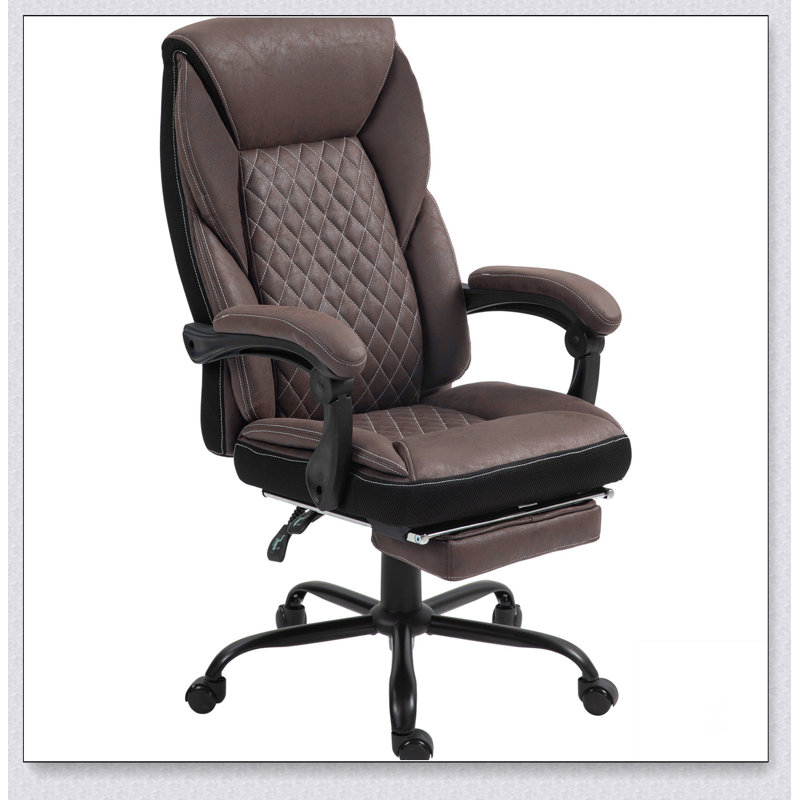 Fauteuil de direction avec repose-pieds, fauteuil de bureau ergonomique grand et haut, fauteuil pivotant inclinable avec dossier haut