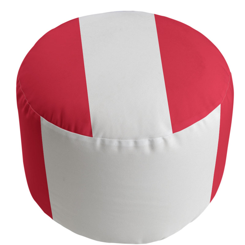 Repose-pieds cubique 21" nebraska, Rouge / blanc / rouge