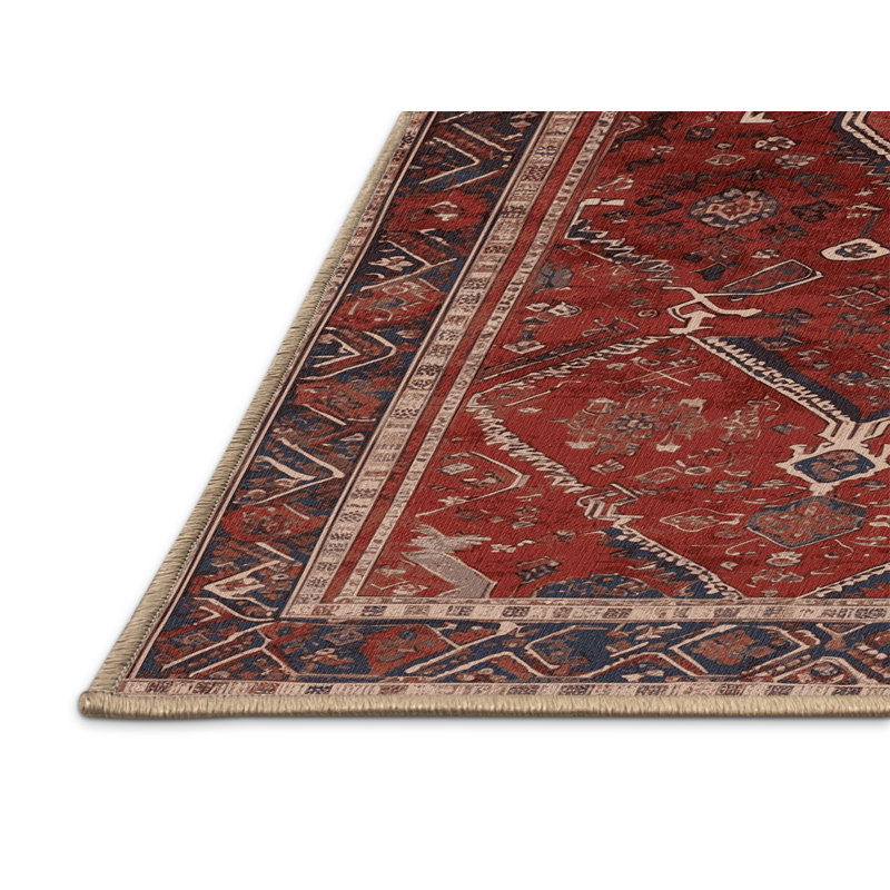 Machine Washable Persian Brown Area Rug, Rectangle 8' x 12'