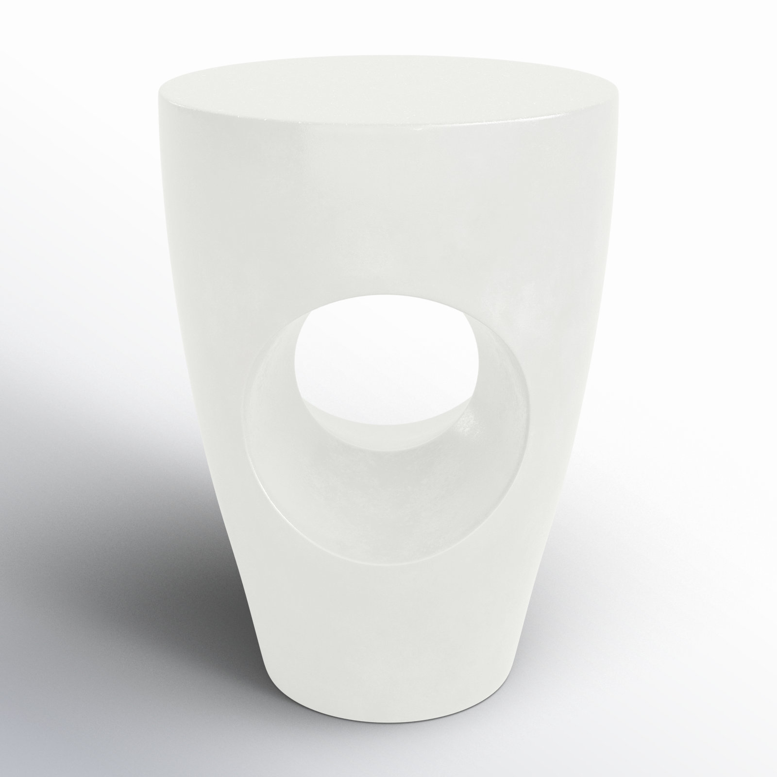 Avoriaz End Table, Ivory