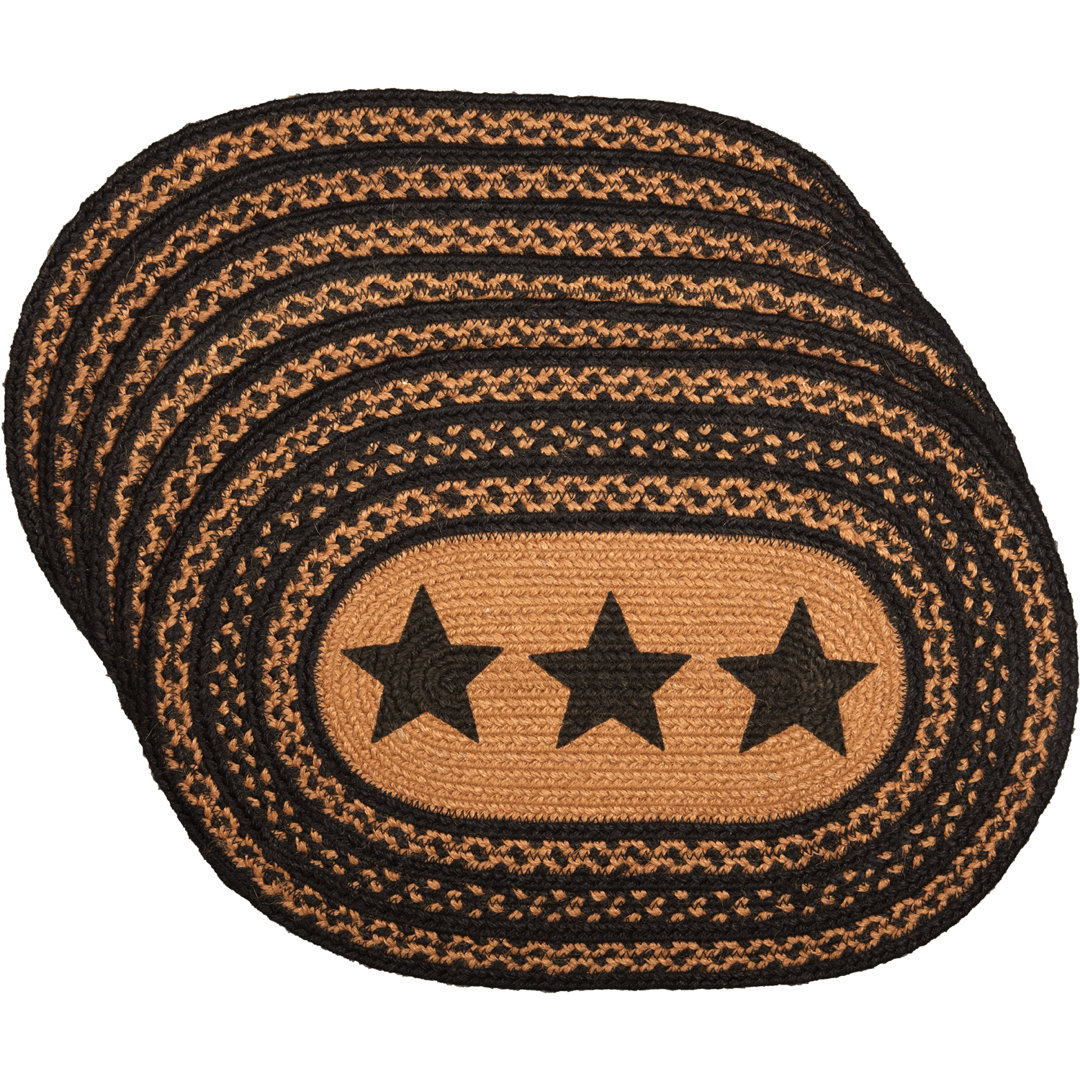 Anzla Geometric Oval Placemat (Set of 6) August Grove®