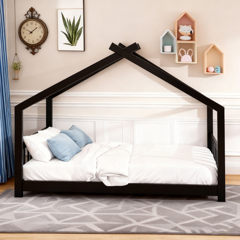 Lit en bois, Simple, Espresso