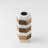 Striped Marble & Acacia Candleholder, White-1457609889