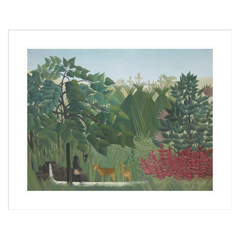 «The Waterfall» par Henri Rousseau, impression giclée sur cadre, H 23,5 po x l 28,73 po