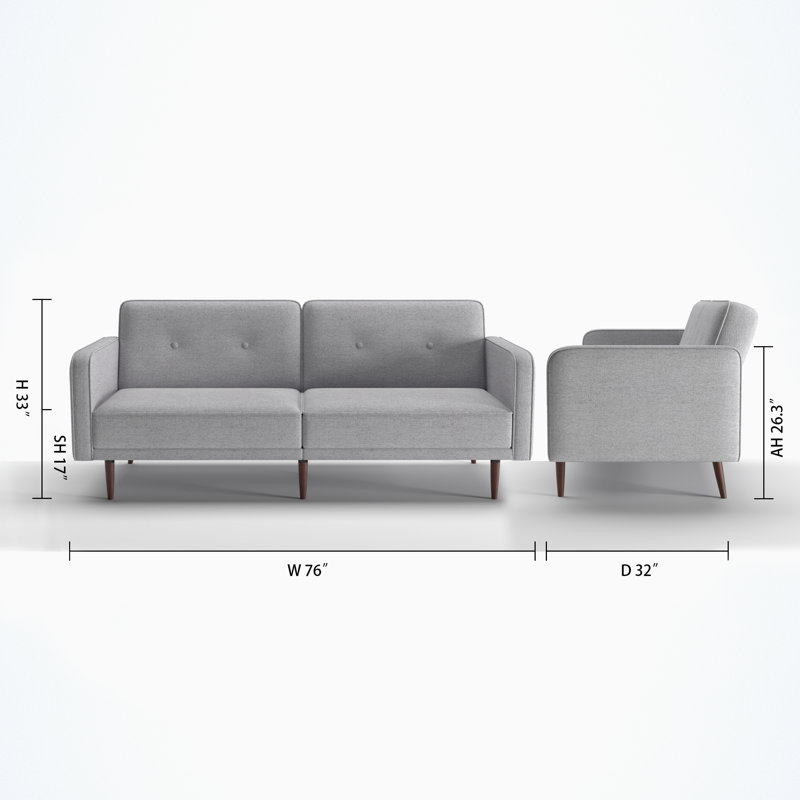 Ellensburg 76" Sleeper Sofa, Moon Light