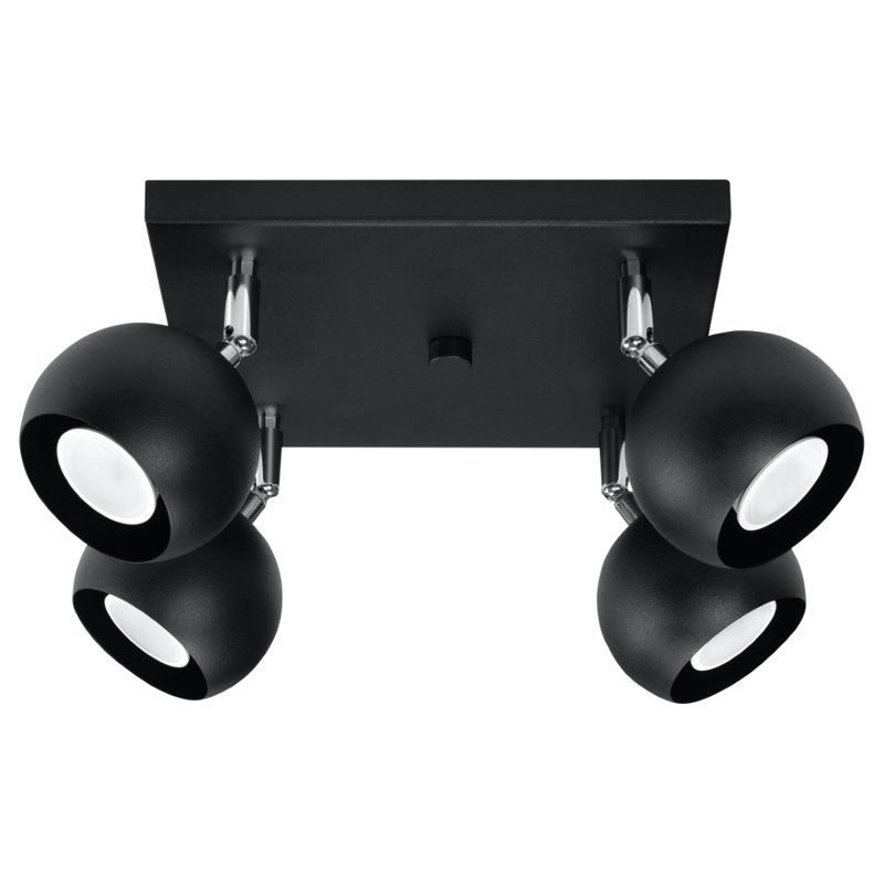 Lekeya Flush Mount, Czarny