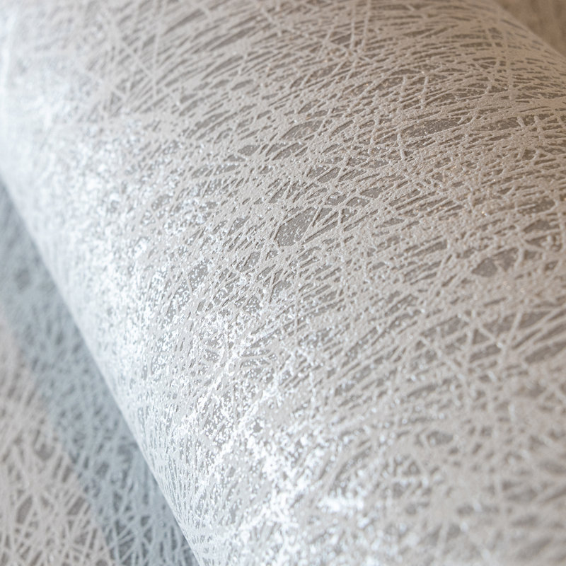 Slow Living Metallic Abstract Texture Wallpaper Roll, Rosy Gray