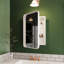 Armoire de salle de bain 16 x 24 pouces avec tablette miroir - cadre en métal blanc, réglable, miroir de rangement encastré, réglable-1686404649