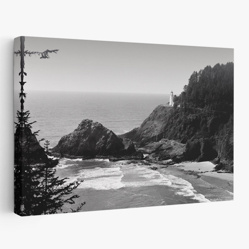 Phare côtier et Beachy Heceta Head, H 24 po x l 16 po