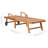 Doucet 78" Long Teak Single Chaise with Cushions-497541443-497541447