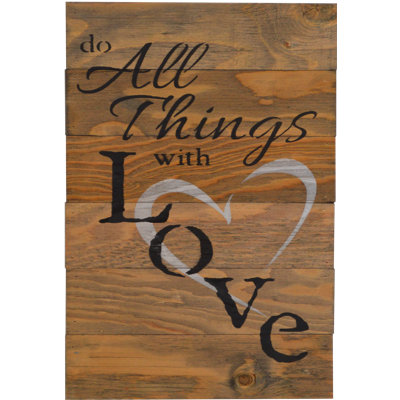 Décoration murale «Do All Things with Love»