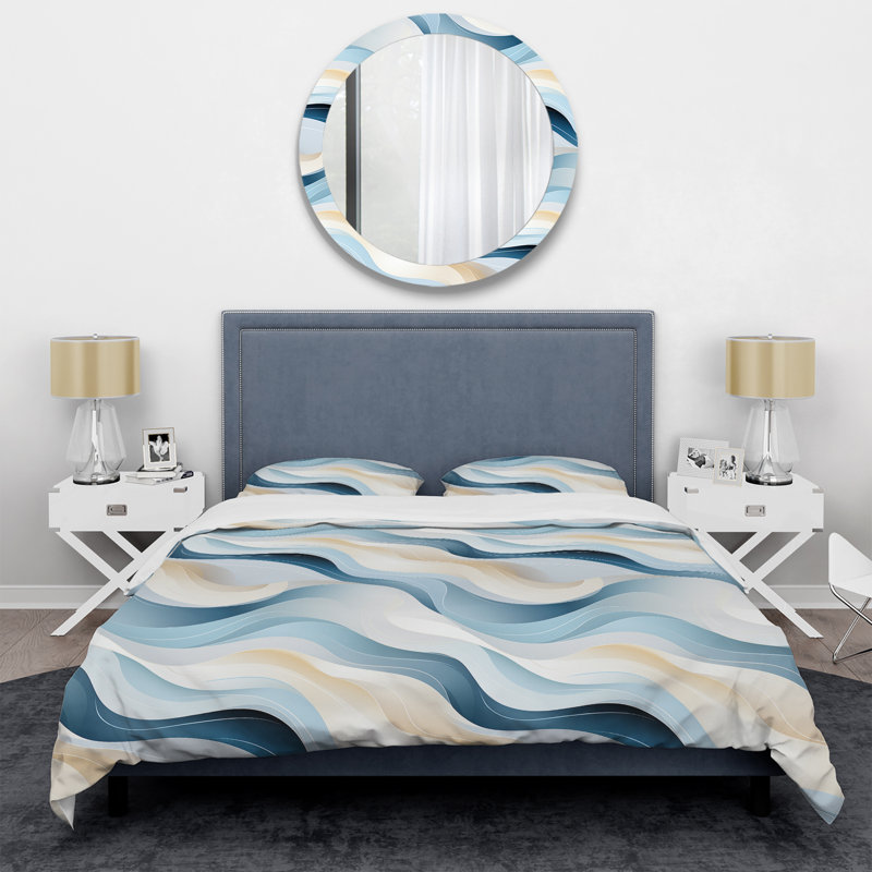 Ensemble de housse de couette Ethereal Neutrals II, Housse de couette pour grand lit et 2 taies décor