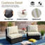  𝗣𝗿𝗲-𝗮𝘀𝘀𝗲𝗺𝗯𝗹𝗲𝗱 𝗖𝗵𝗮𝗶𝗿𝘀, Ensemble de meubles de patio pour 8 personnes Ensemble de conversation modulaire en rotin-115141917
