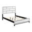 Grand lit moderne blanc, meubles de chambre à coucher, bois, lit d'appoint avec style Black Line, blanc, décor décoratif