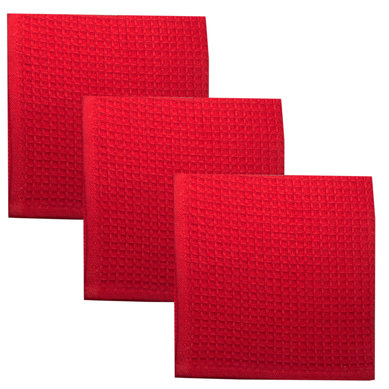 Torchon Waffle, Rouge vif