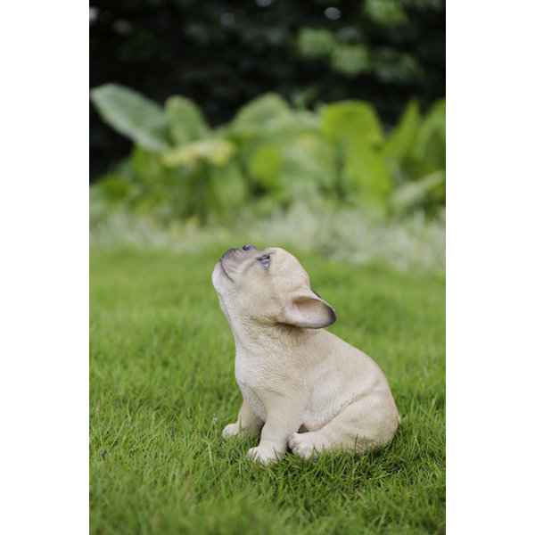 Hi-Line Gift 7 Sitting Sleepy Bulldog Puppy Garden Statue