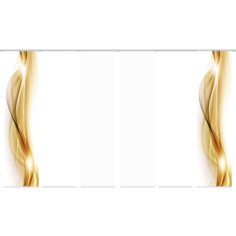 Parmenter Track Insert Semi Sheer Sliding Panel, Gold/White