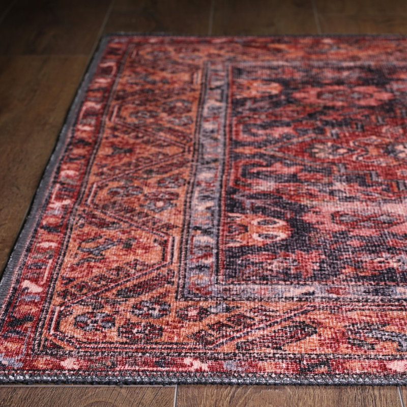 Premium Machine Washable Carpet, 4.6 x 6.2 Feet, 100% Polyester, 1850 g/m² | Pile Height: 0.2 Inches | Eco-Friendly Recycled Poly Cotton Underside | Perfect for Living Room, Bedroom, and High-Traffic Areas