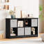 Bibliothèque cubique de 48 po de largeur à 8 cubes avec 4 bacs pliables en tissu-130085868