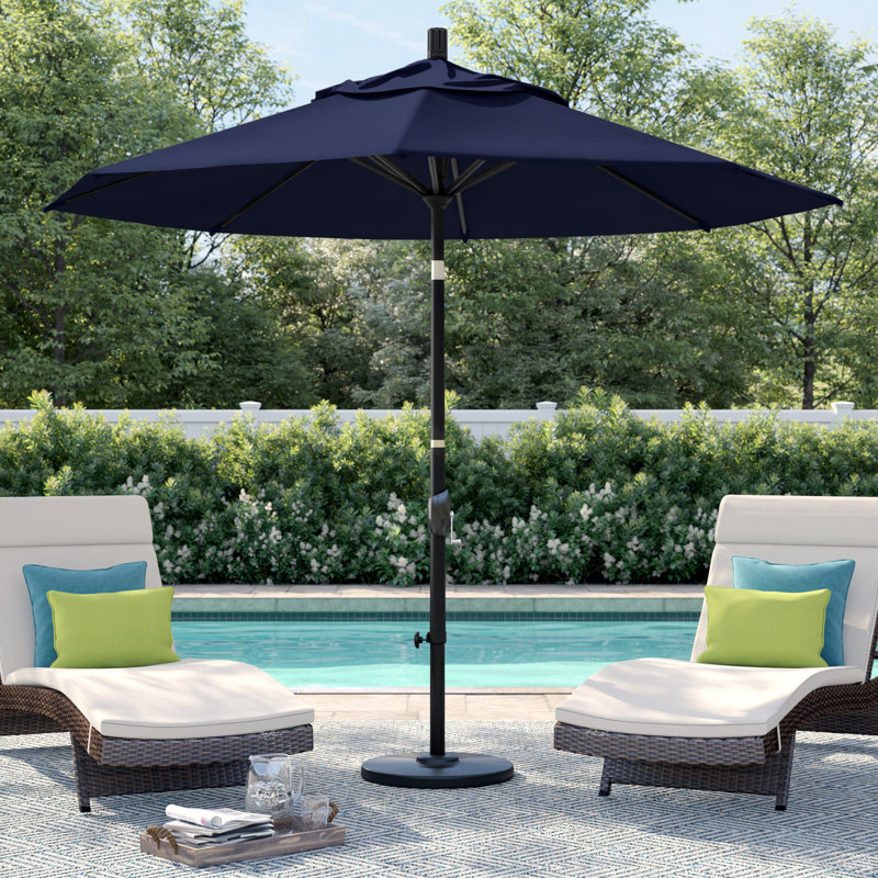 Parasol 9" Market, Toile performance bleu marine
