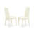 3 Piece Kitchen Table & Chairs Set Contains a Rectangle Dining Table with Butterfly Leaf and 2 Linen Fabric Dining Room Chairs, Linen White-204220519-204444912-206977461