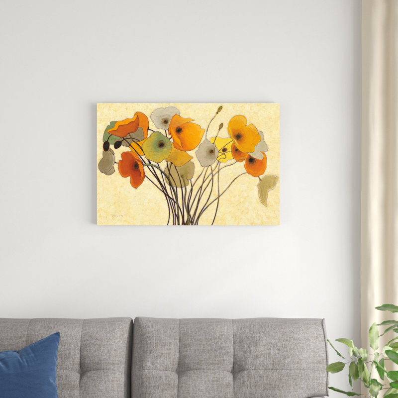 Citrouilles coquelicots I, H 20 po x l 30 po x P 1,25 po