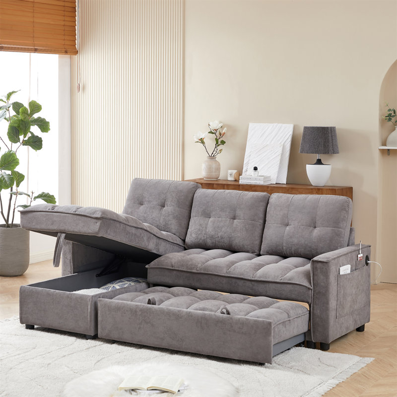 MH 78.75" Reclining Sofa, Dark Gray Chenille