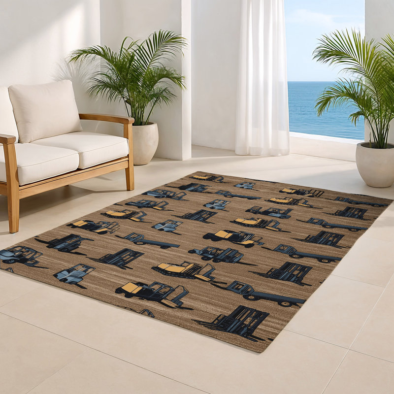 Tapis intérieur et extérieur brun Transport, Rectangle 4pi x 6 pi